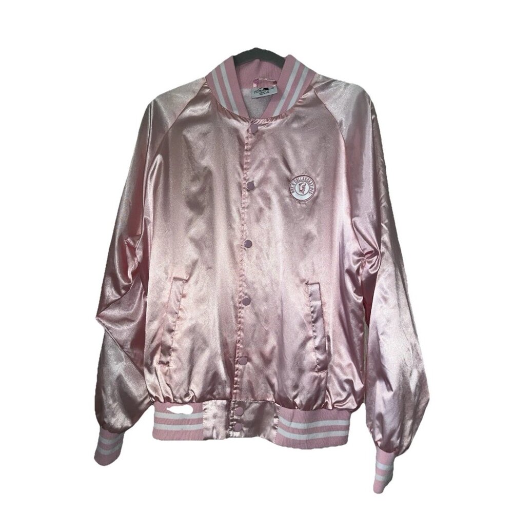 Vintage Pink “Oak Collaborative”Bomber Baseball Jacket Girls Adult Medium